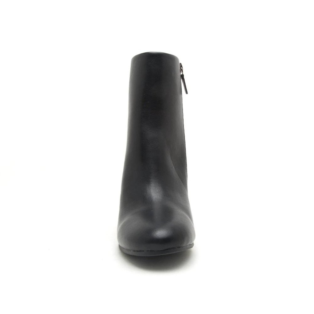 Black Round Toe Booties - Picture 2 of 3